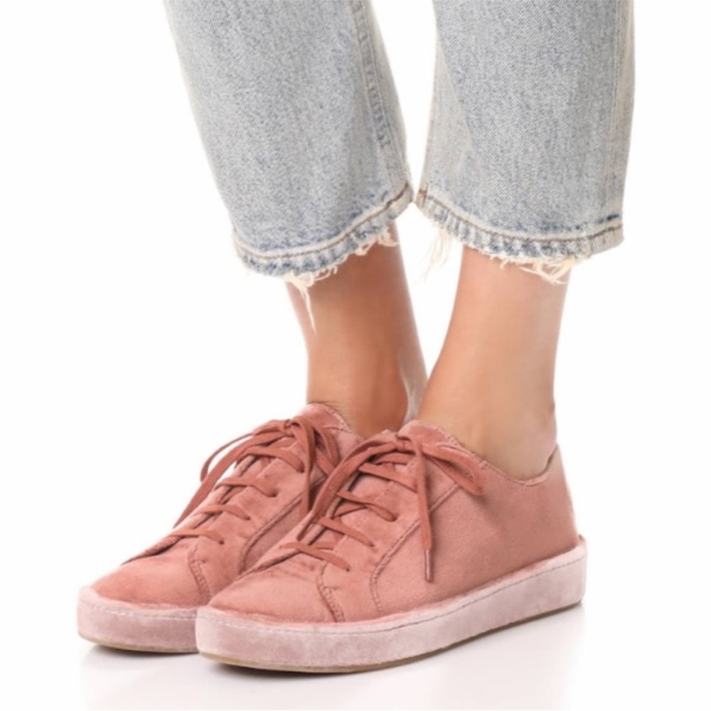 Joie Daryl Light‎ Mauve Velvet Sneakers Size 38.5/8.5